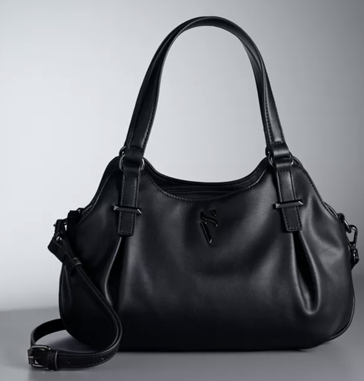 Simply Vera Vera Wang Buena structured satchel bag with top handles