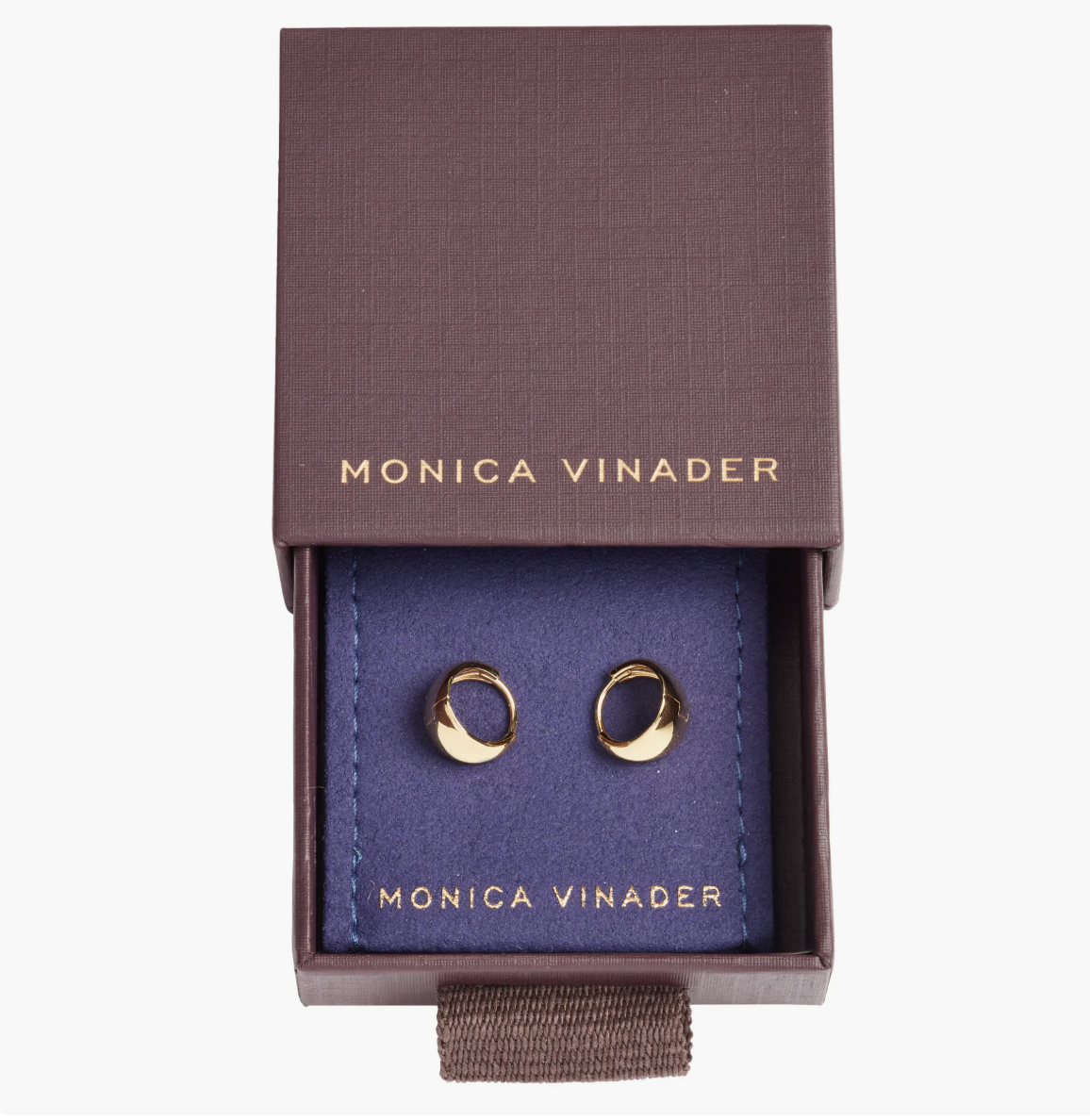Monica Vinader Tapered Huggie Hoop Earrings, 18 Ct Gold Vermeil