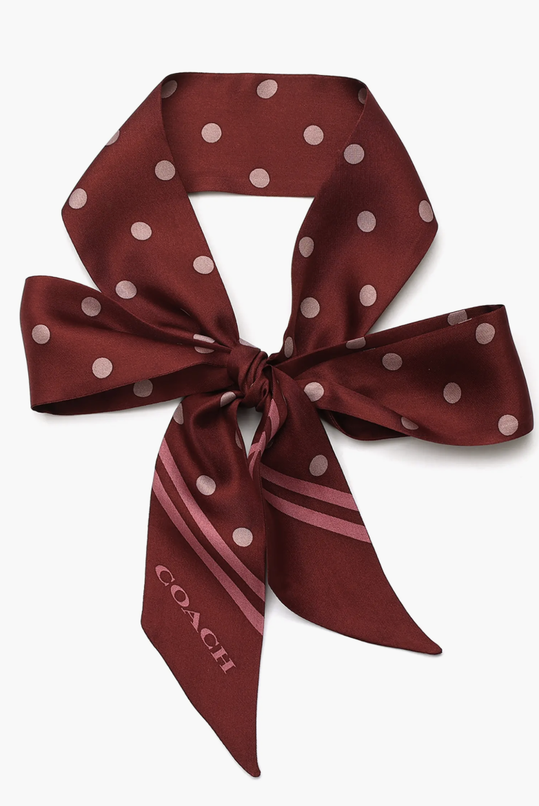 Polka Dot Silk Skinny Scarf COACH $75.00Current Price $75.00