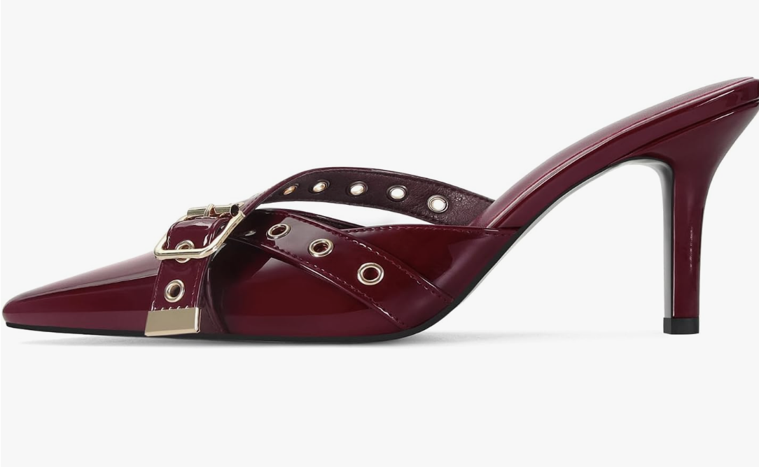 Pointy Studded Slip on Stiletto Pump Shoes