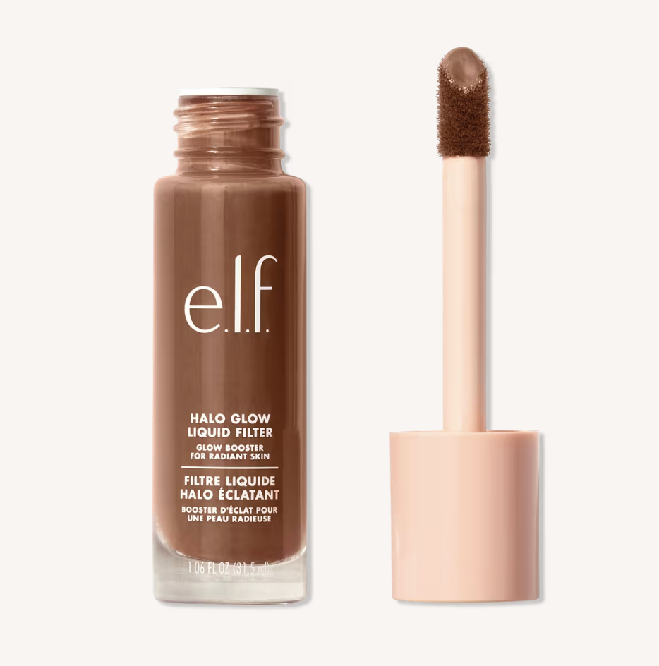 e.l.f. Halo Glow Liquid Filter for luminous under-foundation or high-point glow.