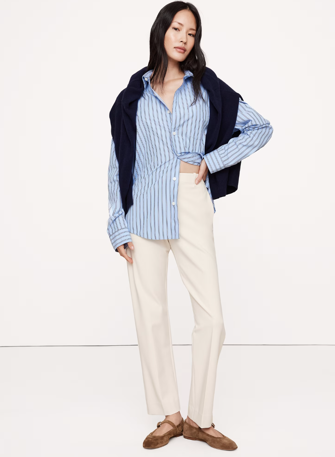 High-Rise Modern Slim City Stretch Ankle Pant $120.00