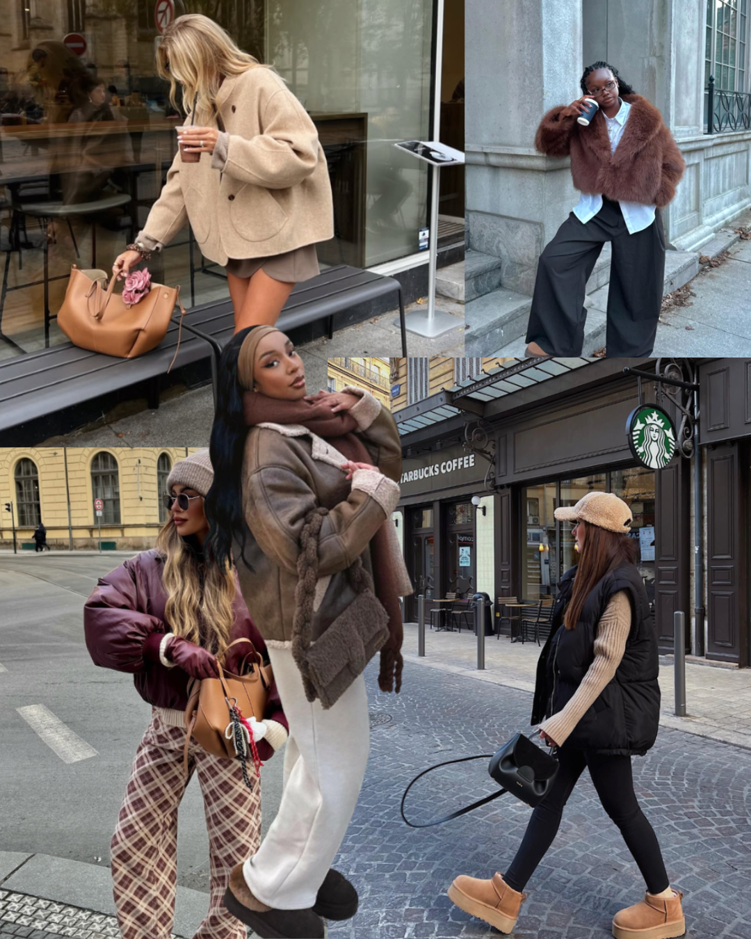 Beige oversized blazer and tonal shorts with patterned socks, chestnut slippers and a tan tote.
