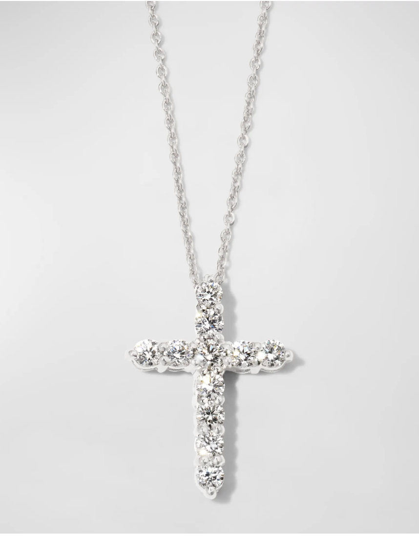 Roberto Coin 18K Diamond Cross Necklace, 17x13mm $2,290