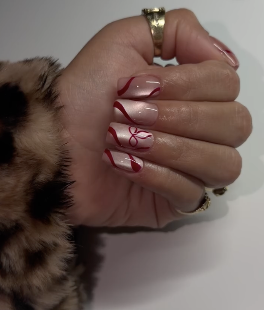 10 Christmas Bow Nail Designs I’m Saving for December