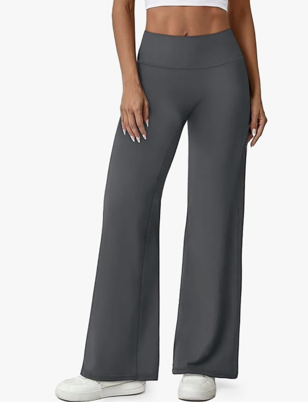 NIASHOT straight-leg yoga pants with a relaxed knit-trouser silhouette.