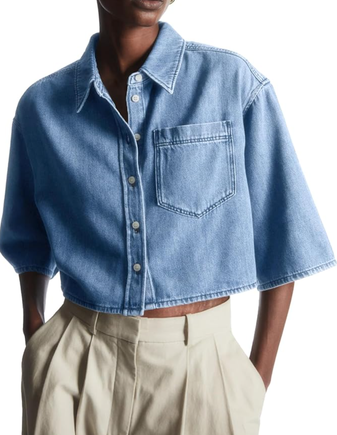 Crop Denim Shirt