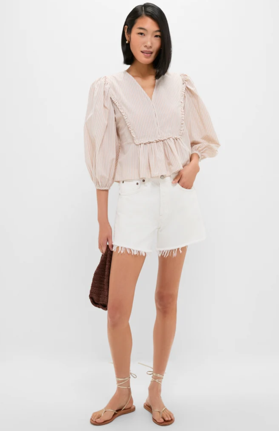 Tuckernuck Natural Stripe Stevie Blouse $128