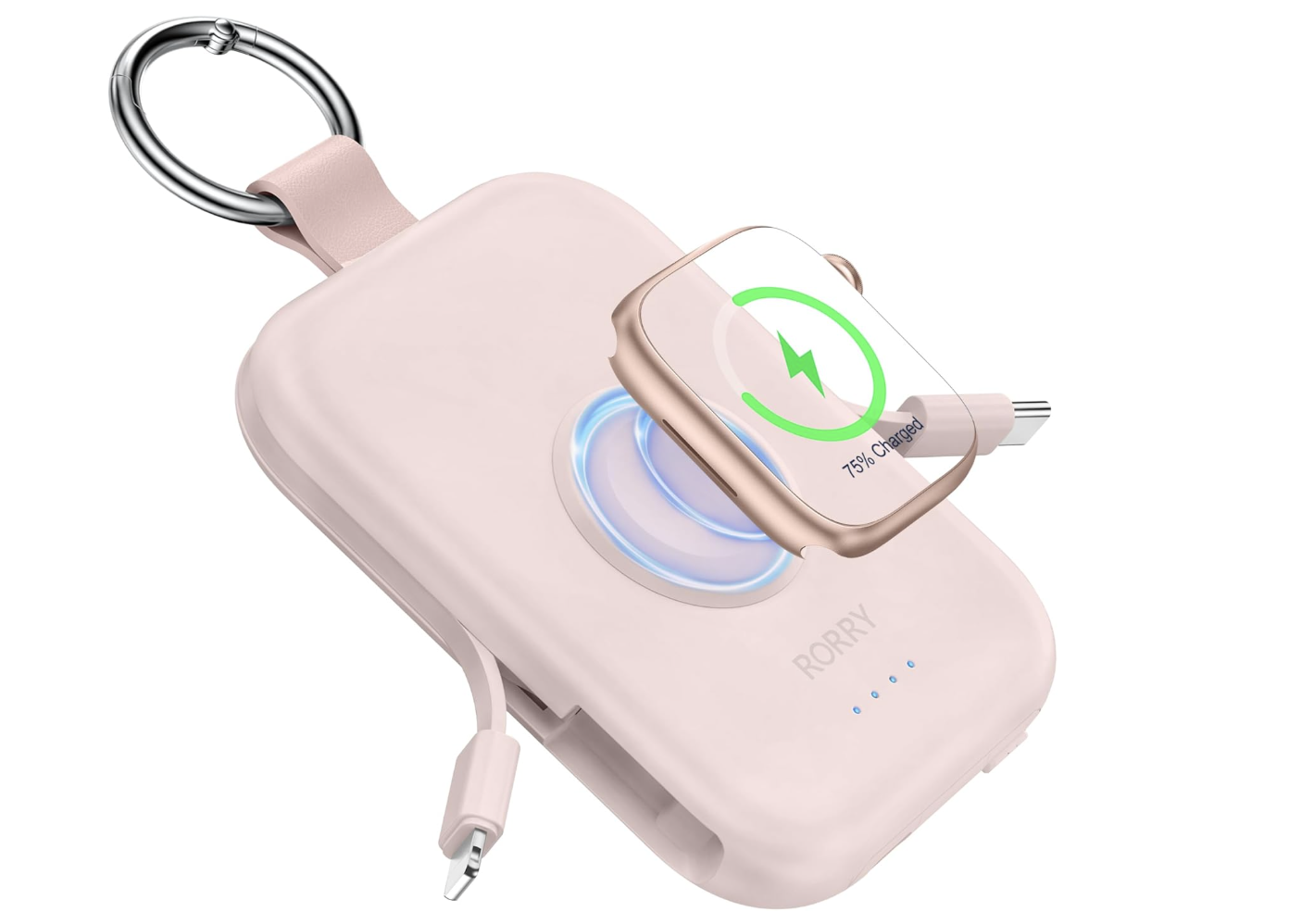 Compact portable charger packed in a personal-item bag