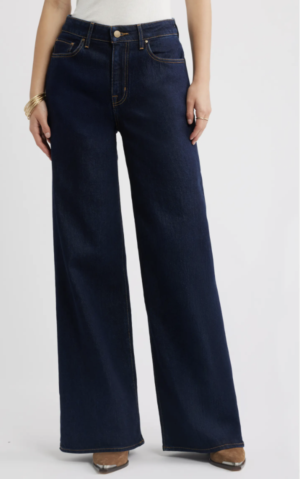 Treasure and Bond medium-wash high-rise wide-leg jeans for fall
