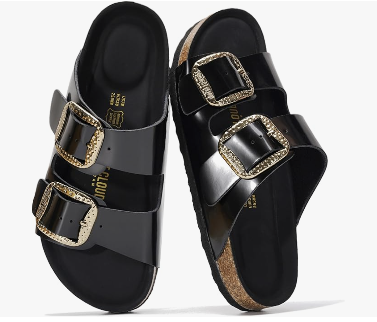 Amazon  Genuine Leather Flat Sandals