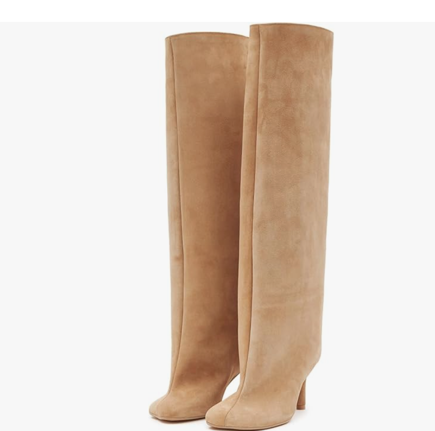 Suede Knee High Boots