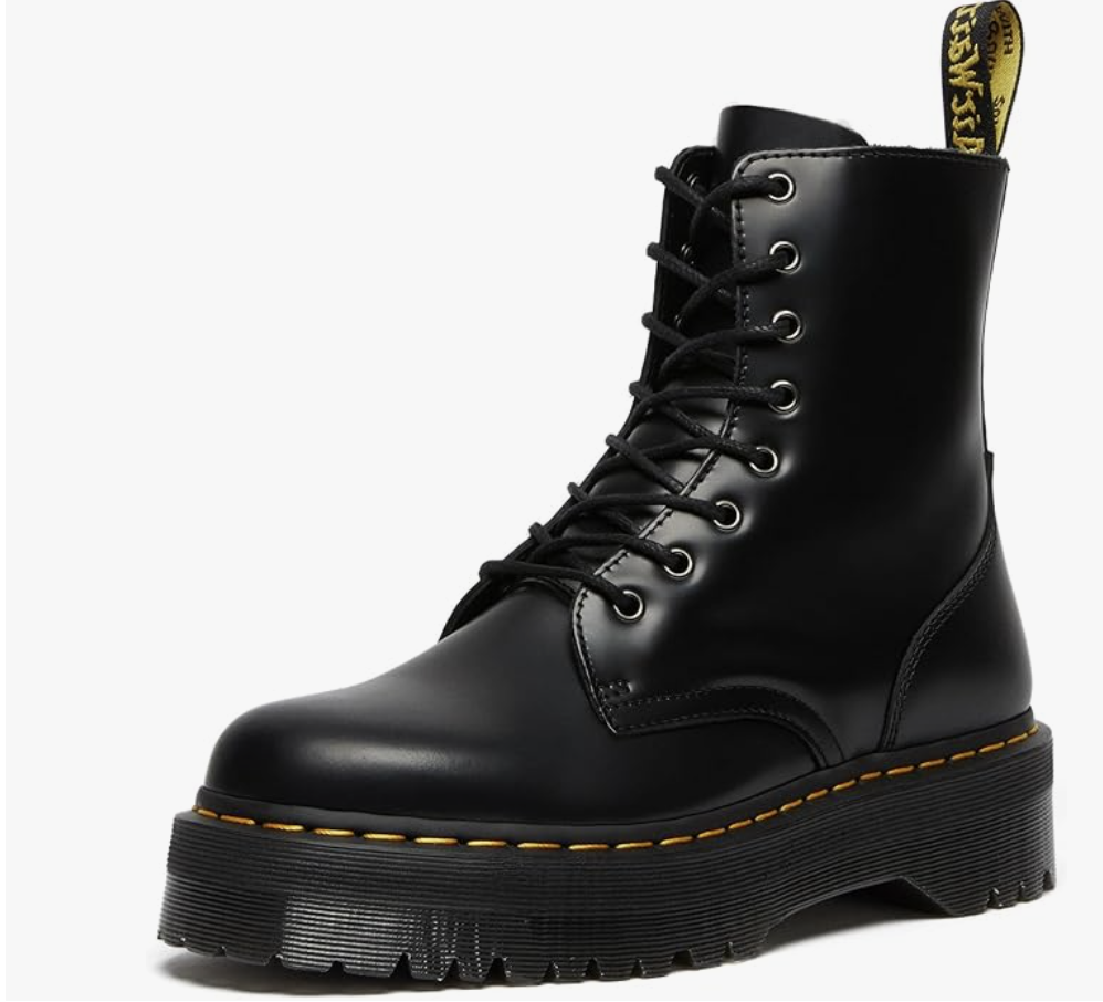 Dr. Martens Women's Jadon Smooth Leather Platform Boots Black