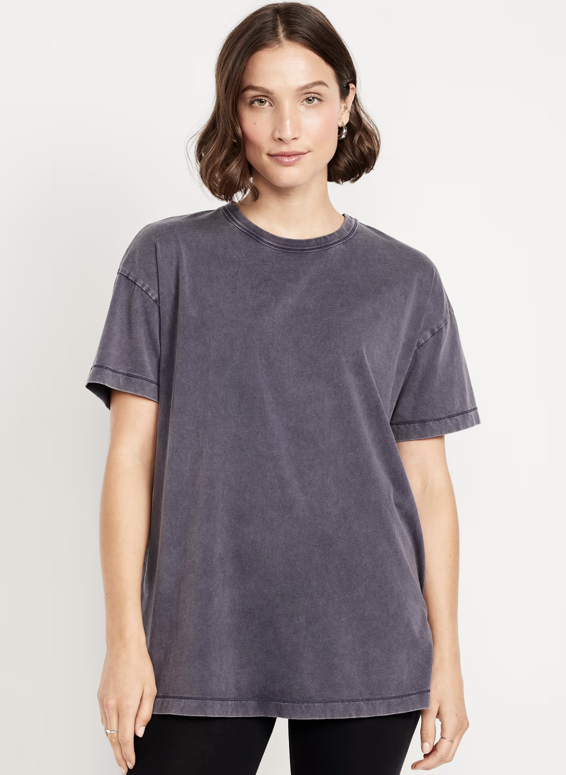 Old Navy Oversized EveryWear Tunic T-Shirt, studio product photo.