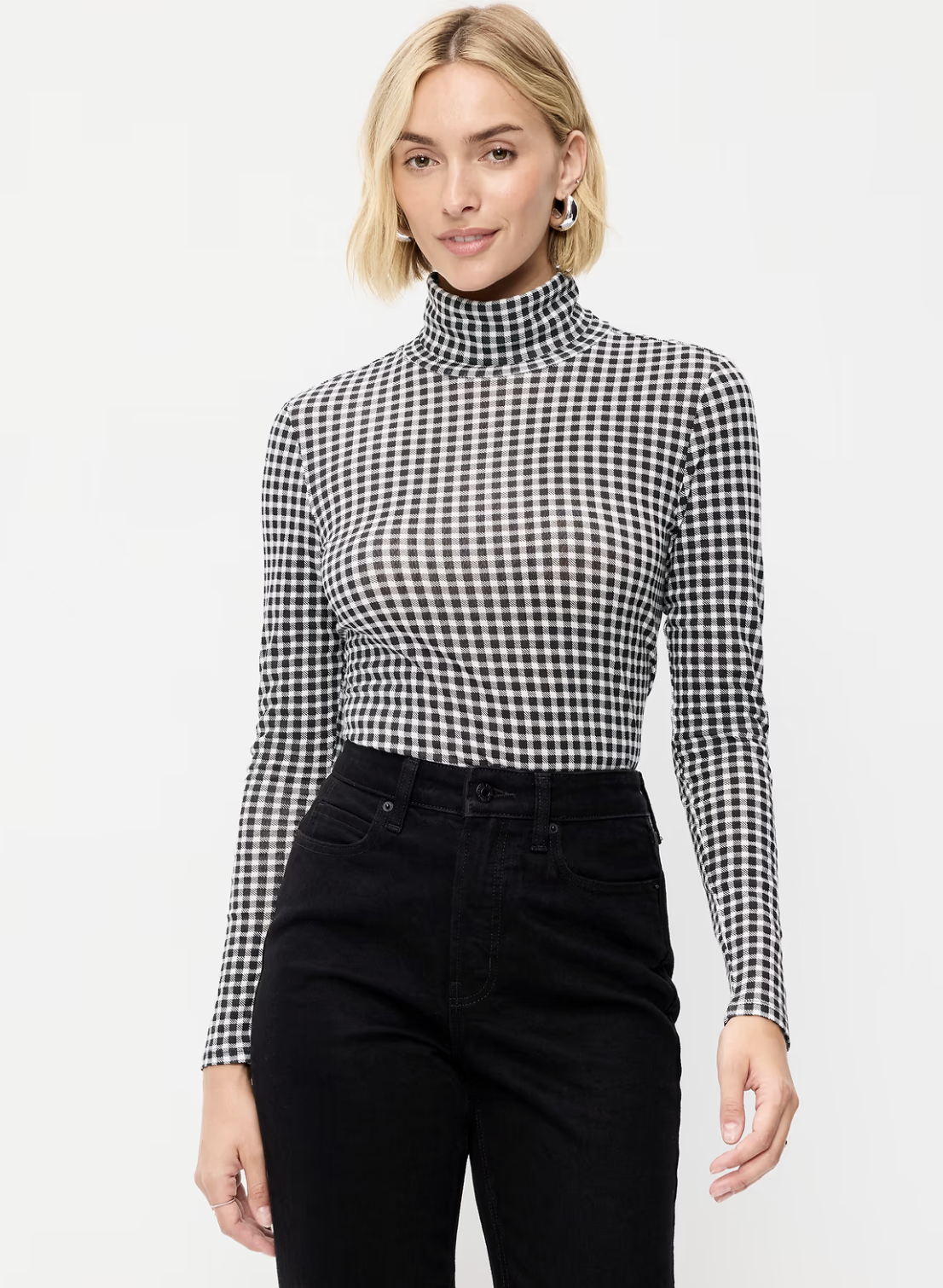 Old Navy Slim-Fit Ribbed Turtleneck, studio product photo.