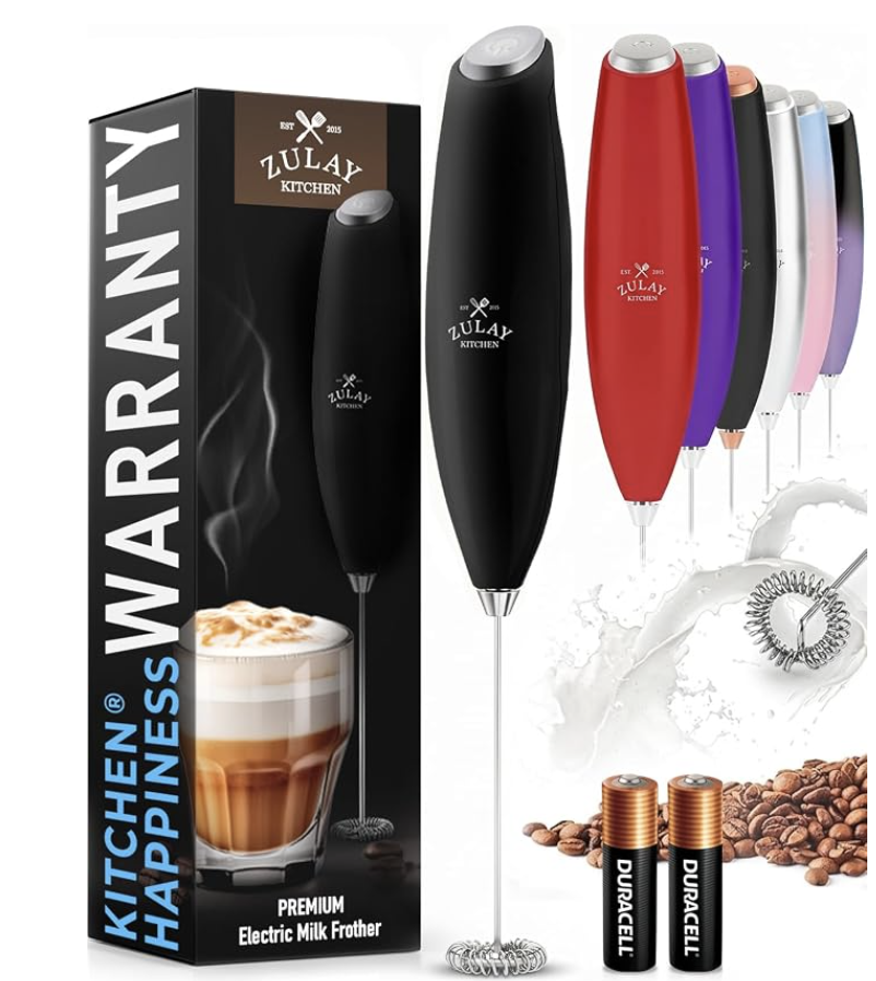 Zulay handheld milk frother for coffee and matcha