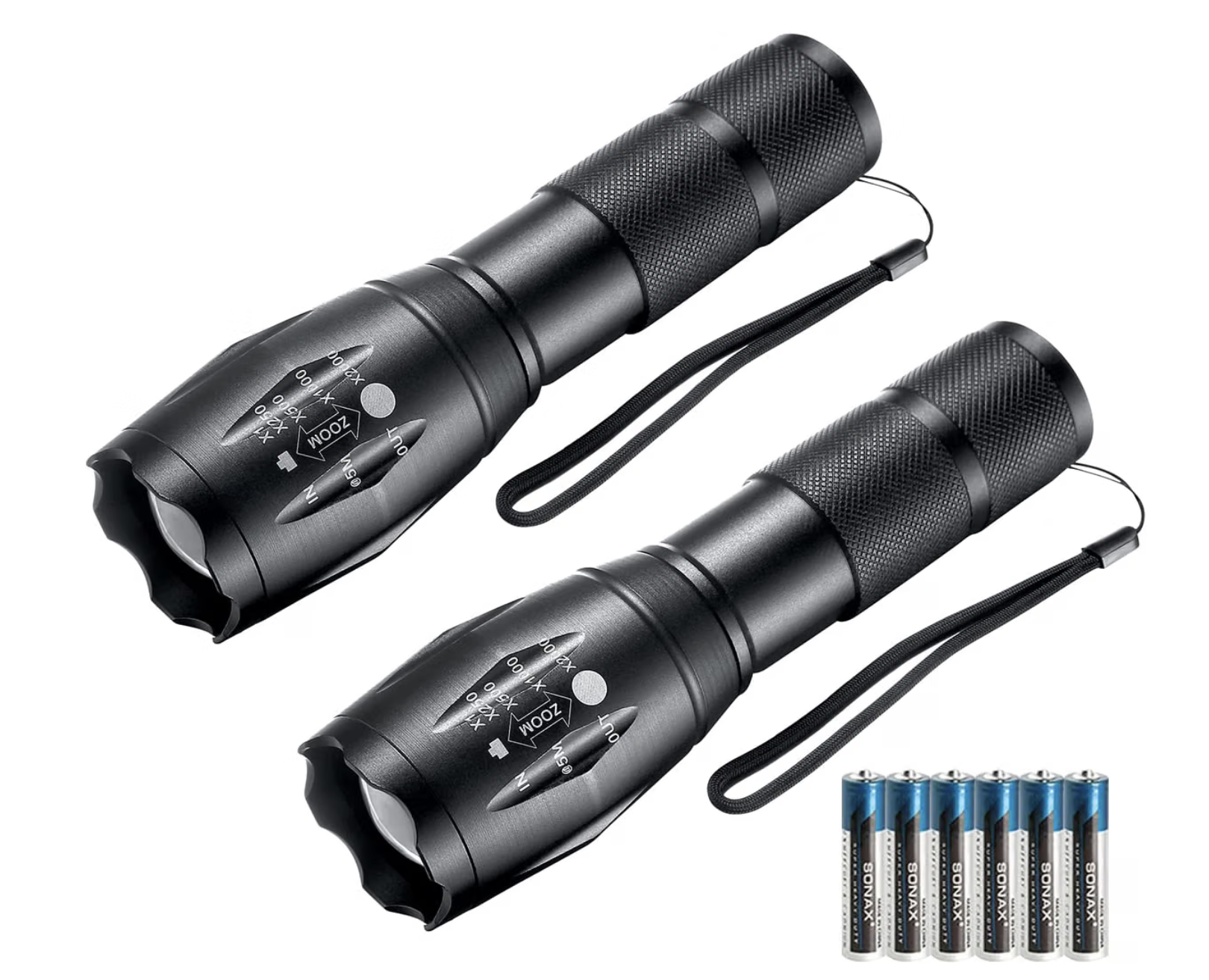 Two LED flashlights