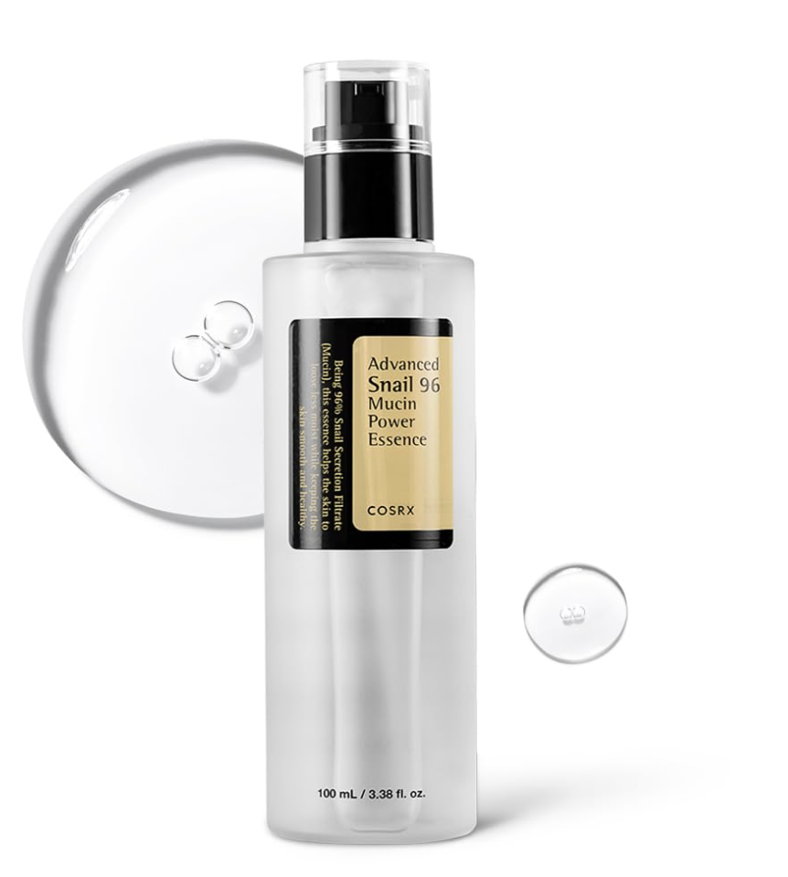 COSRX Advanced Snail 96 Mucin Power Essence pump bottle.