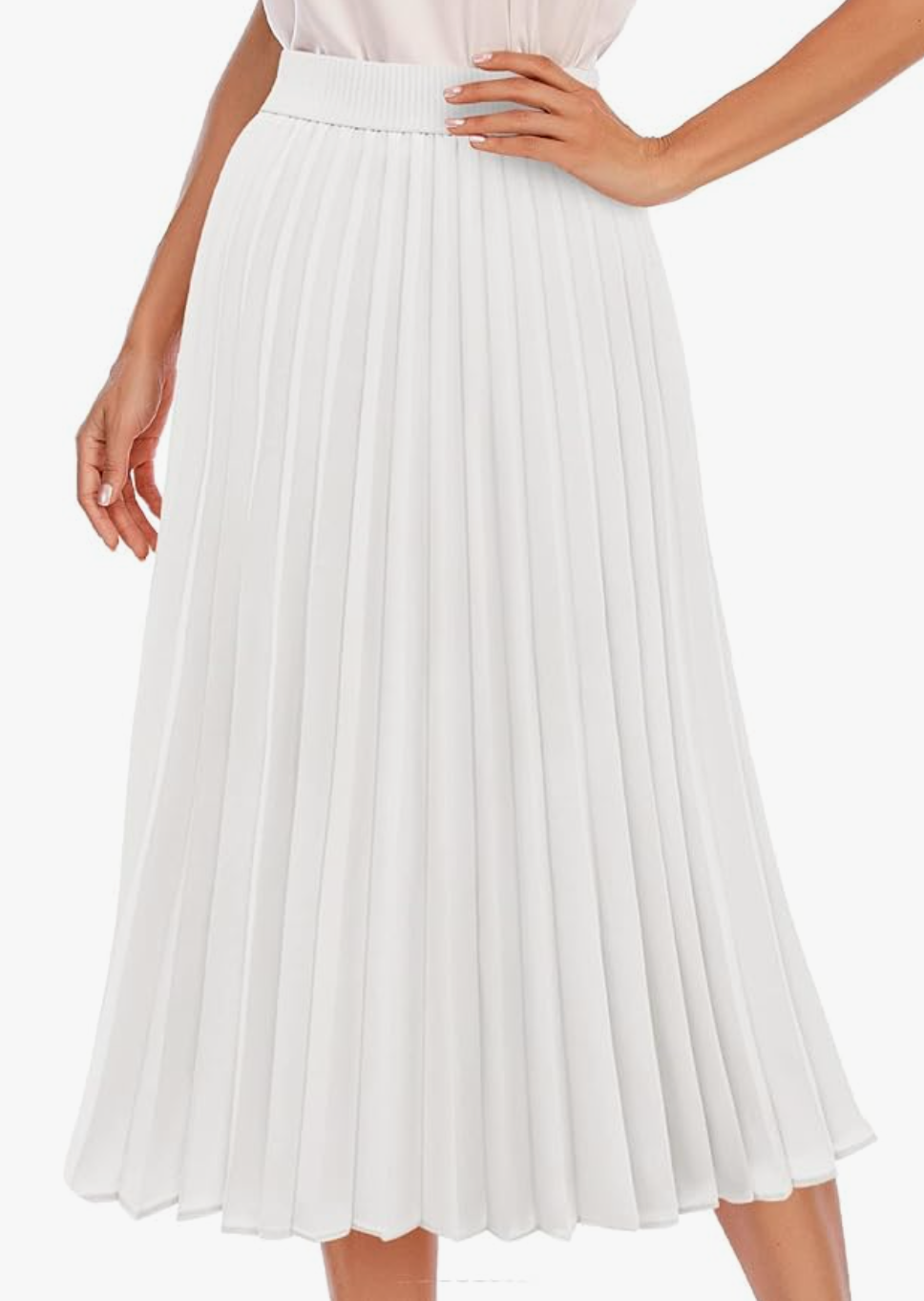 Pleated Midi Skirt