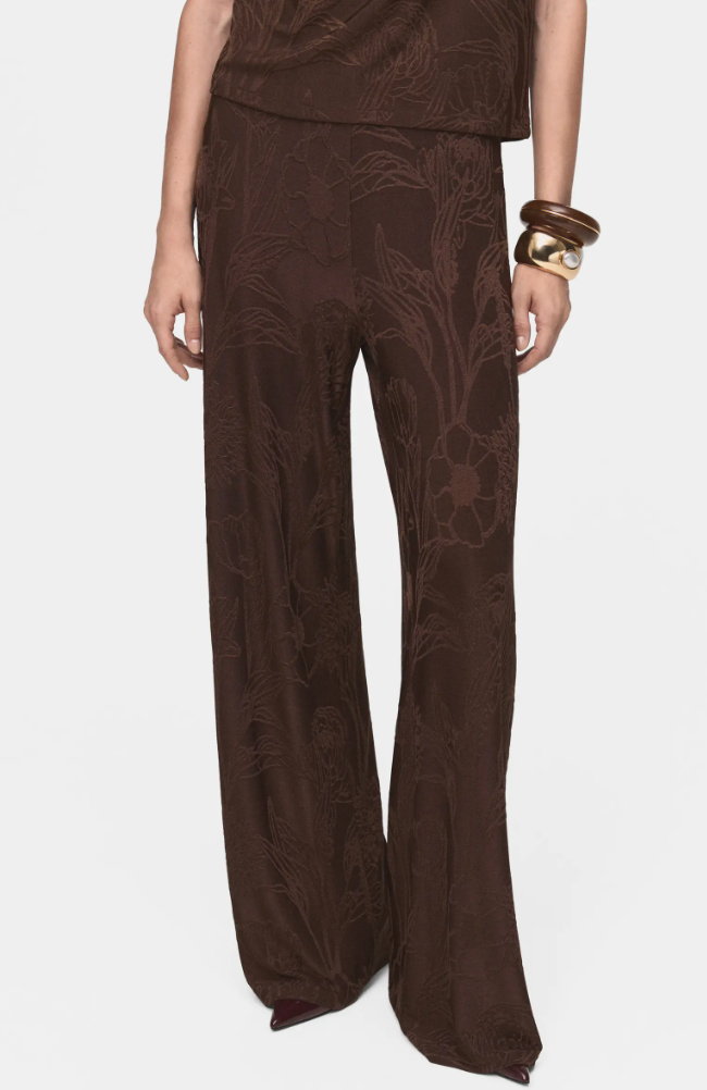 Floral Jacquard Wide Leg Pants MANGO $69.99Current Price $69.99