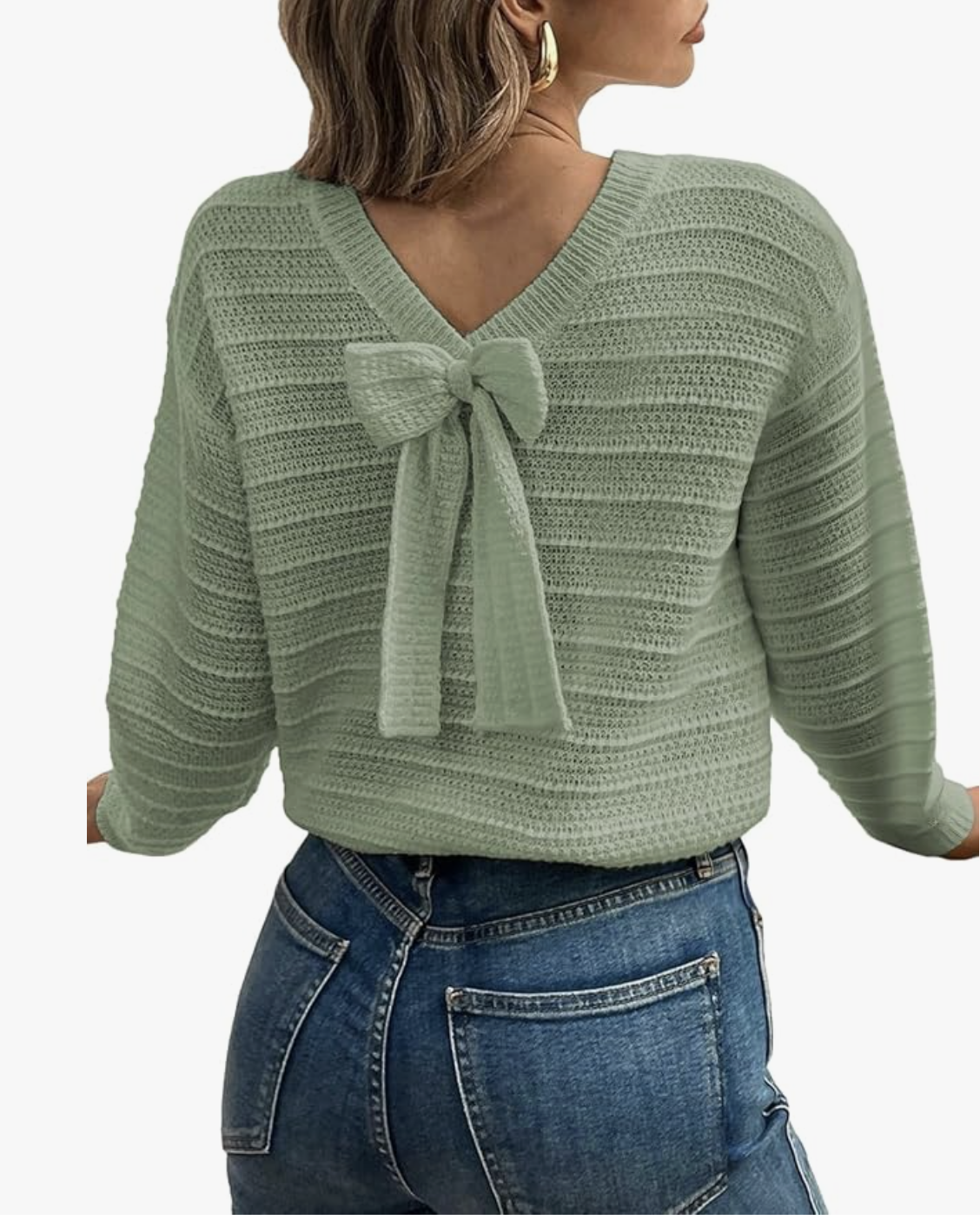 EVALESS bow sweater styled for fall, featured in an Autum Love guide