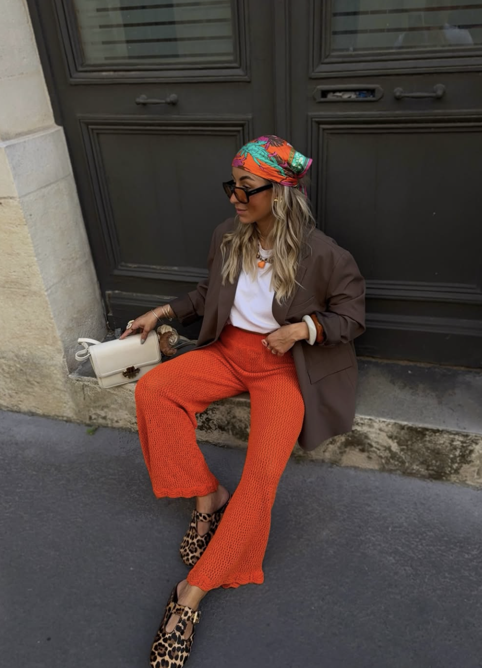 Tonal rust and terracotta fall outfit