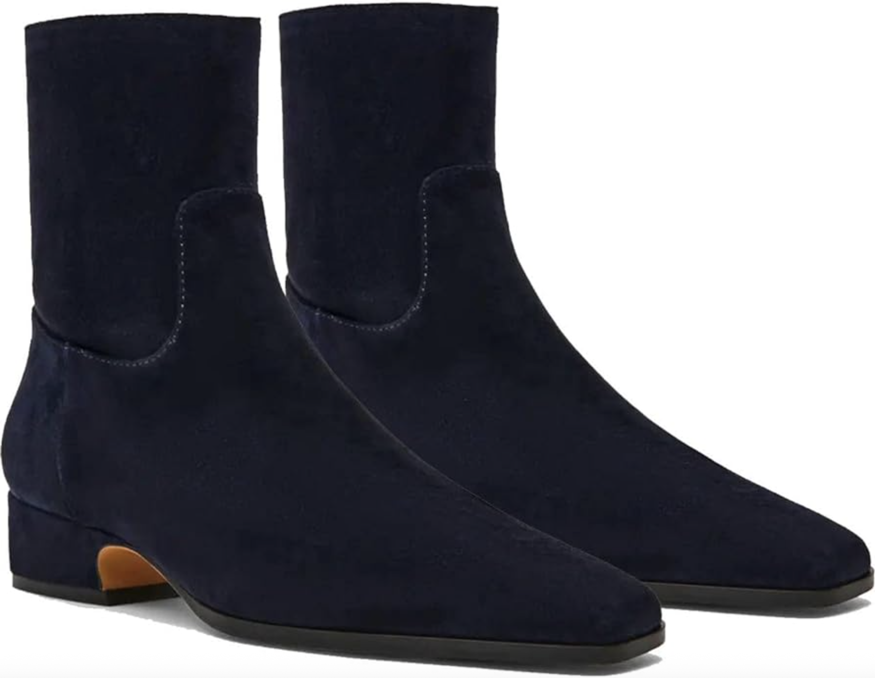 Square Toe Low Chunky Block Heel Booties