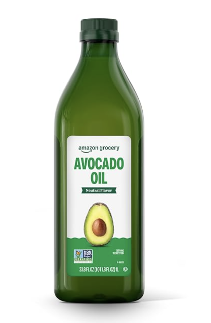 Avocado oil bottle for occasional use on dry coily hair ends