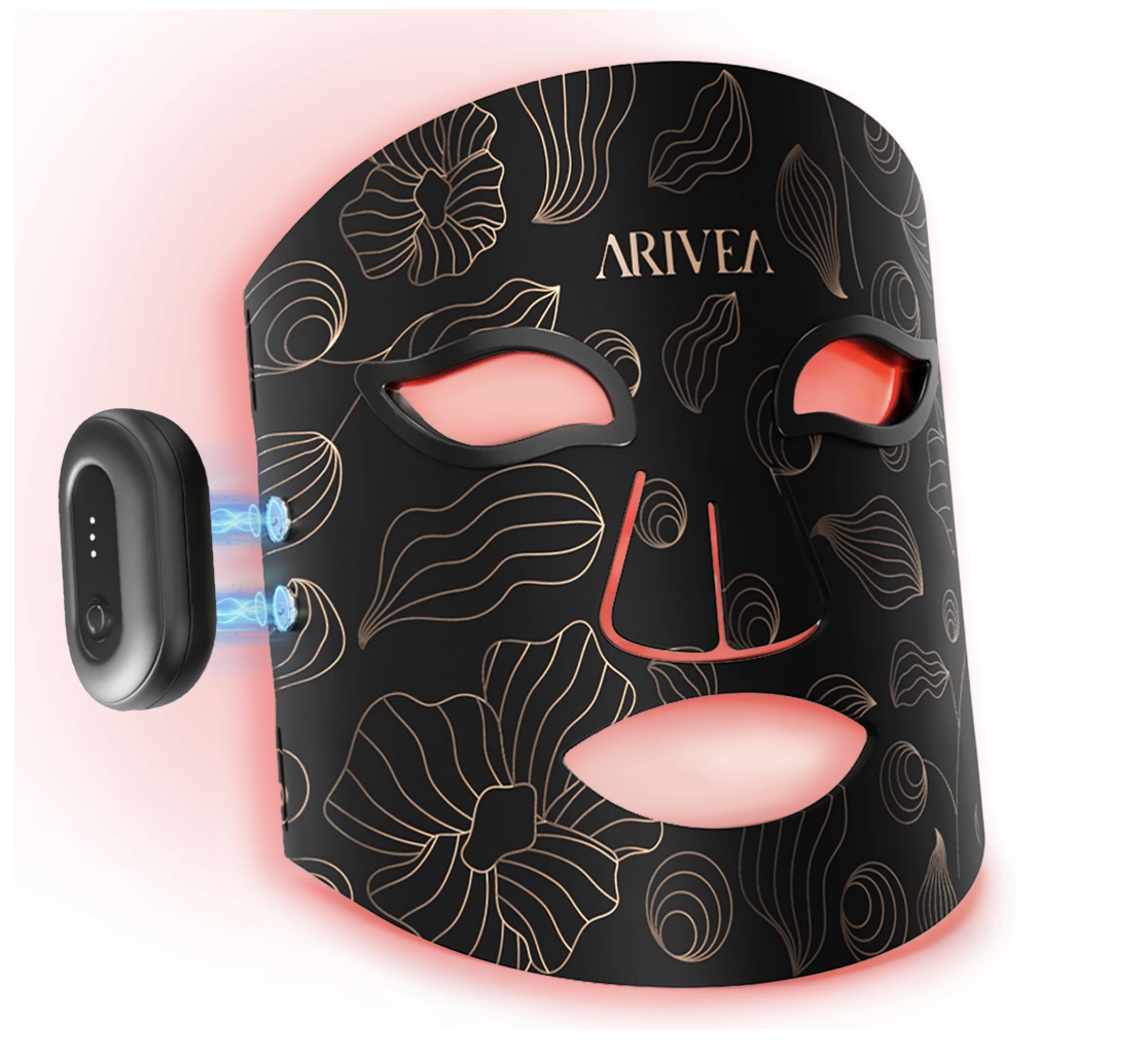 ARIVEA wireless LED red light therapy face mask
