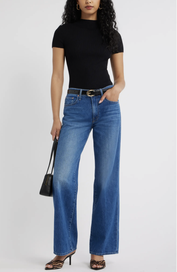 Open Edit rib-knit mock-neck sweater from the Nordstrom Anniversary Sale