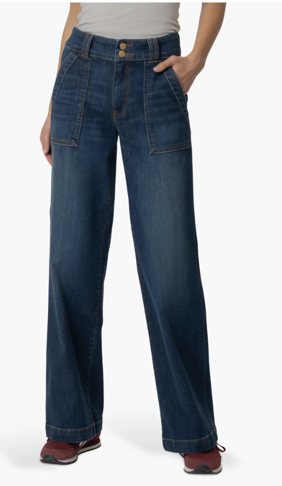 KUT from the Kloth Jodi high-waist utility jeans in a deep fall tone
