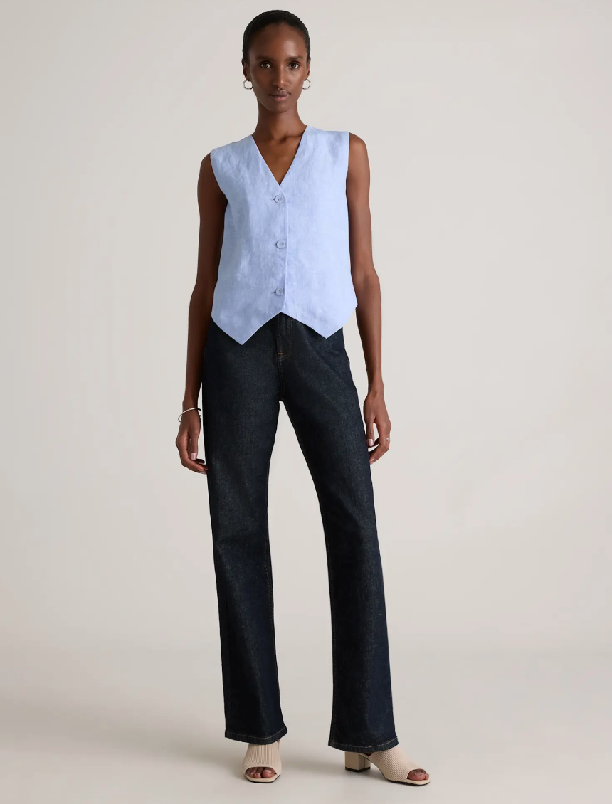 100% European Linen Vest