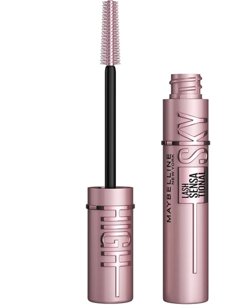 Maybelline Sky High mascara with flexible lengthening brush.