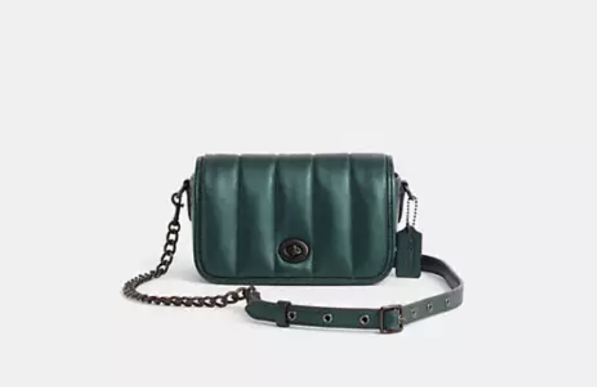 Coach Restored Dinky 18 With Quilting, a small crossbody made from reclaimed leather