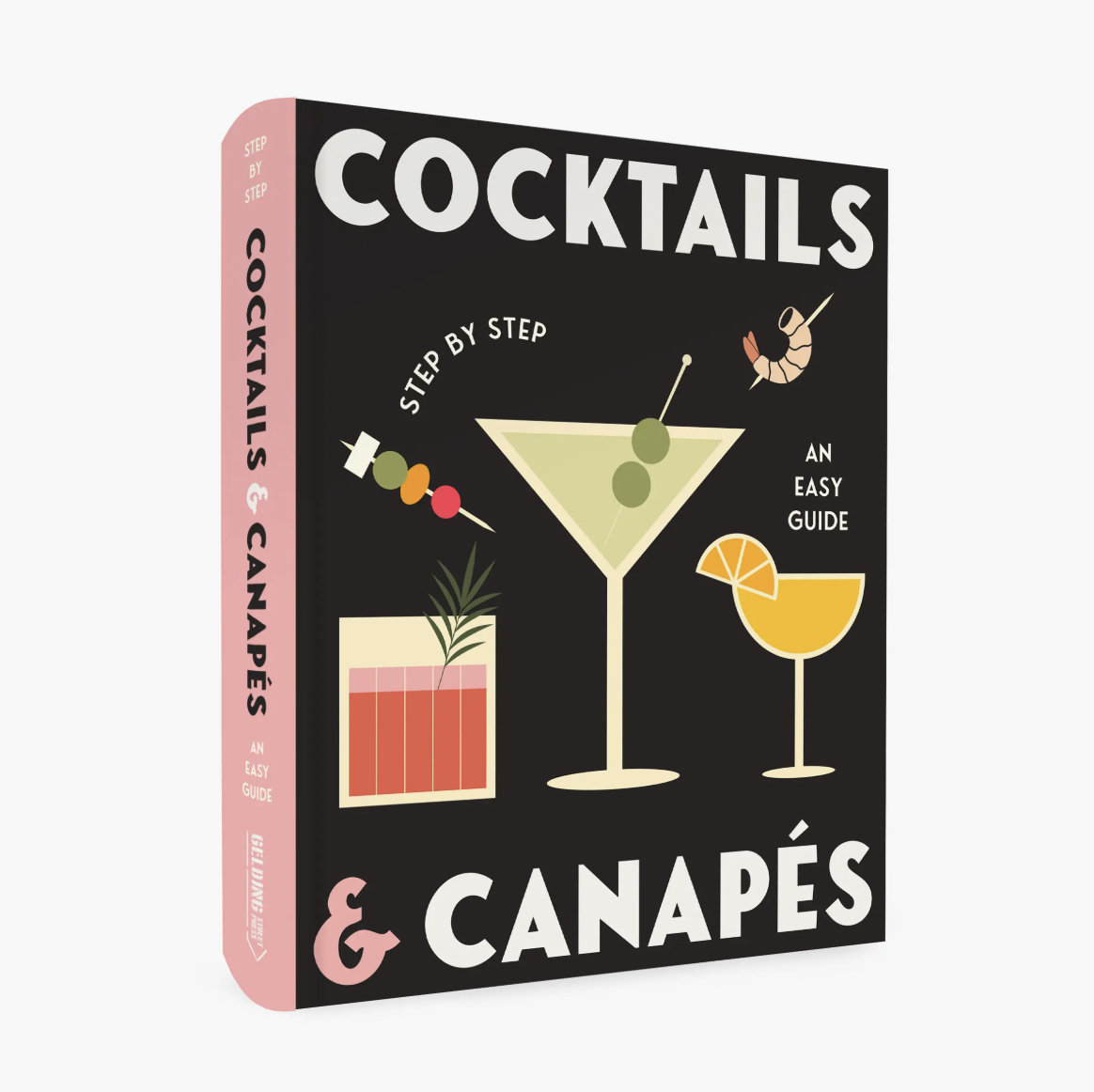 Cocktails & Canapés Hardcover Book, Black
