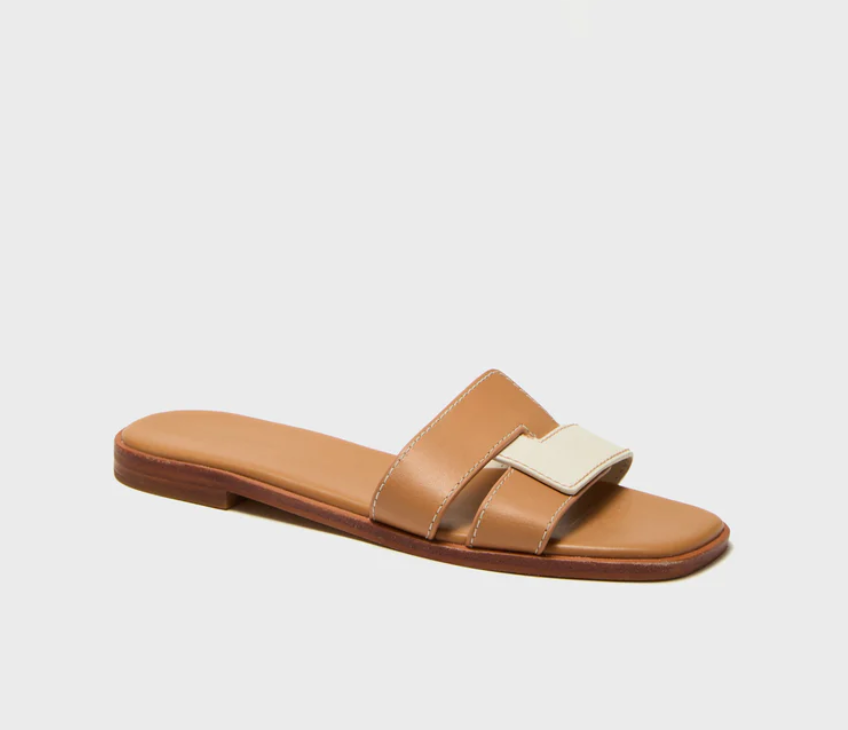 Tuckernuck Shoes Cognac and White Leather Muse Sandals $165