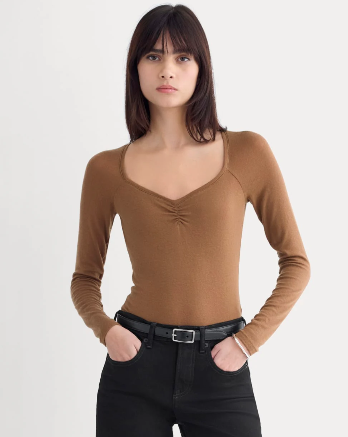 Sweetheart-Neck Top in Butterluxe Regular price$78