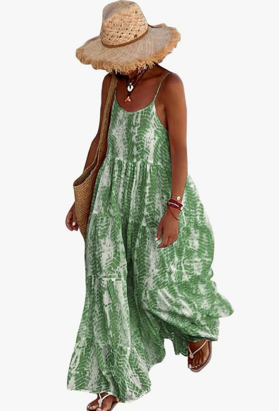Flowy Boho Long Sundress with Pockets