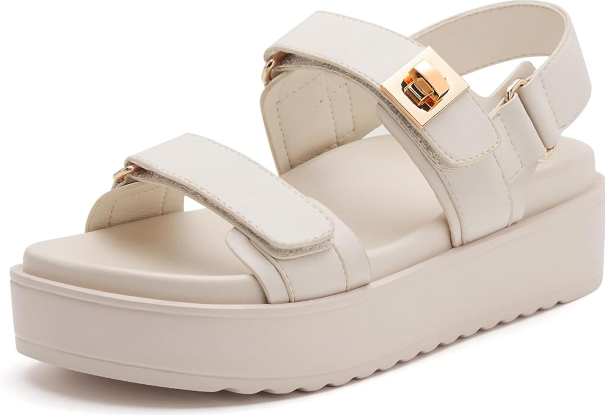 Flat Sandals with Soft Cushioned Footbed