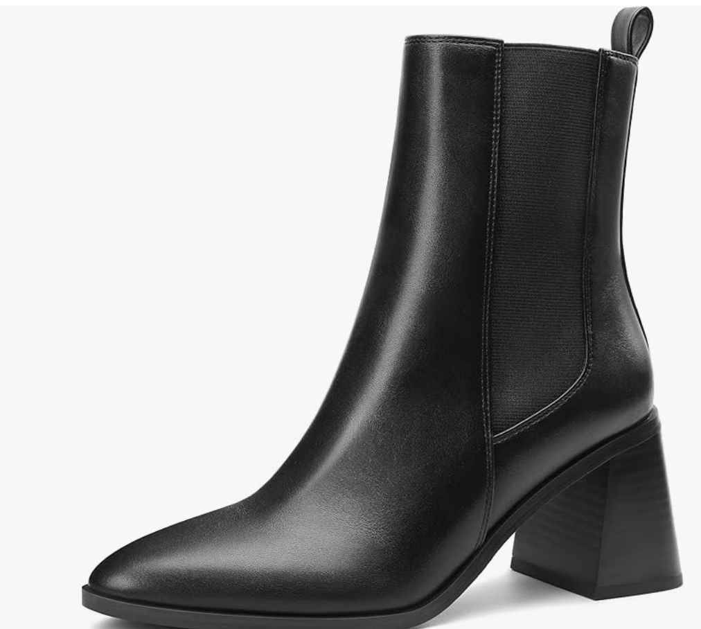 Heel Pointed Toe Fall Winter Heeled Booties