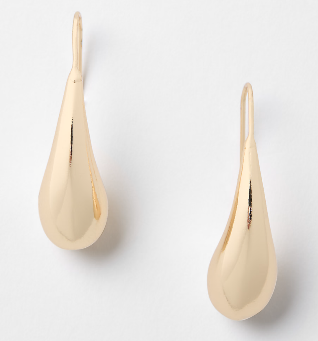Pair of LOFT mixed-metal teardrop pull-through earrings