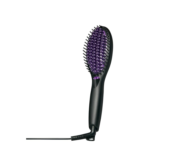TYMO iONIC Plus hair straightening brush with dense bristles for natural 4C hair.