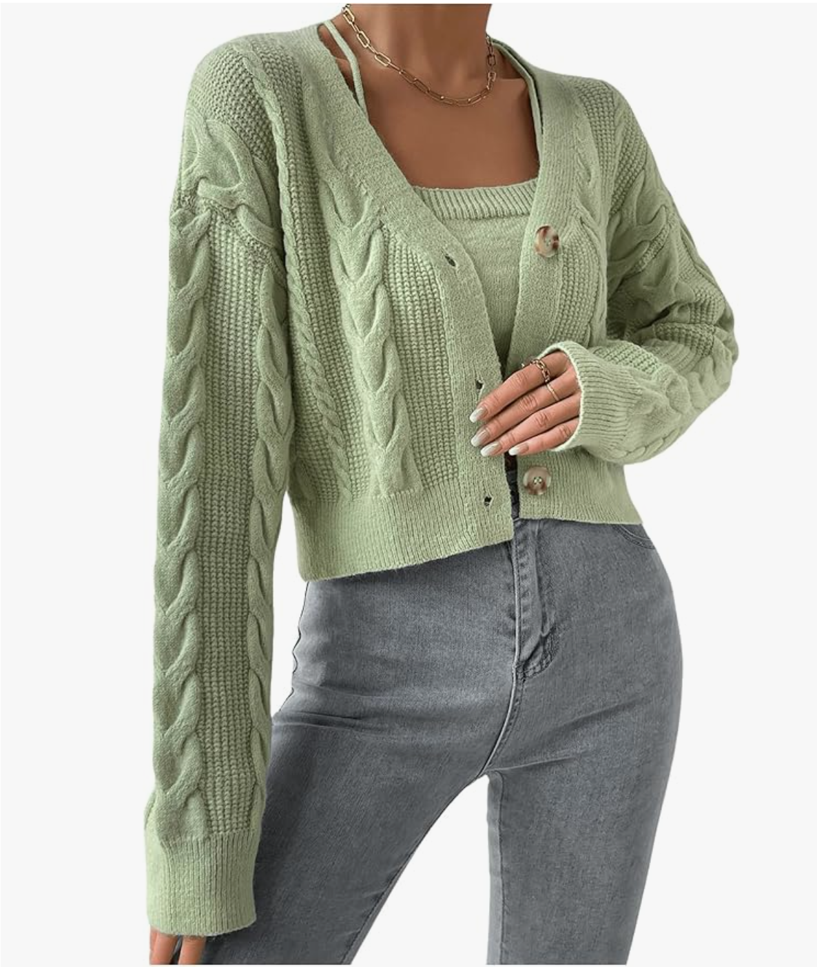 Two Piece Outfit Cable Knit