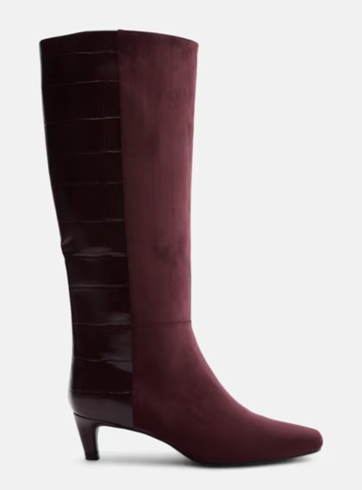 Free Assembly faux-leather tall boots with square toes.