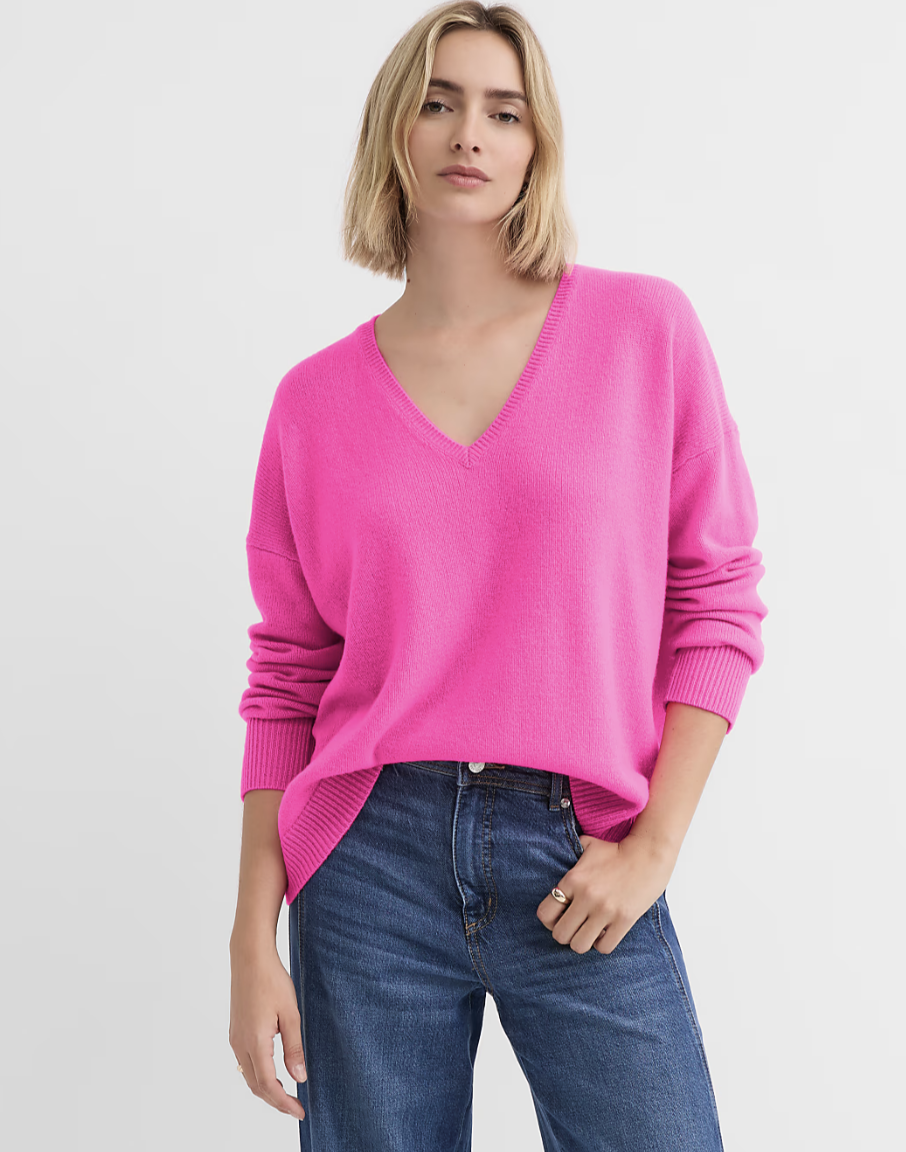 LOFT relaxed V-neck cashmere sweater