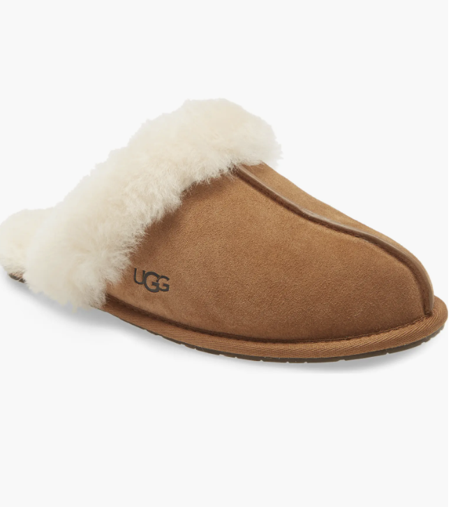 slippers with a soft faux-fur lining