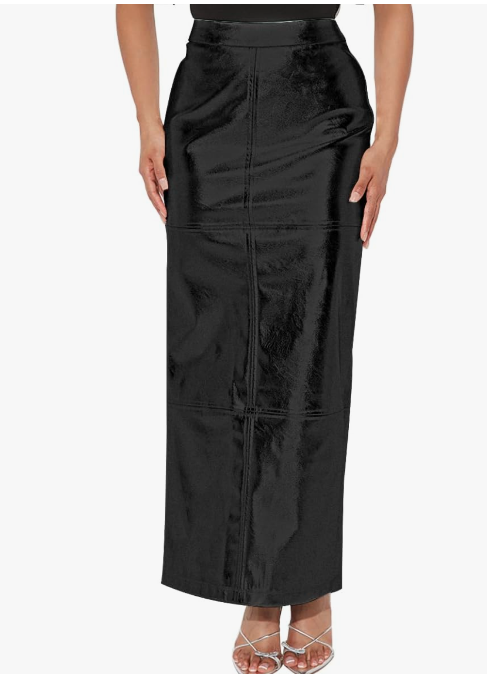 High Waist Slit Hem Bodycon