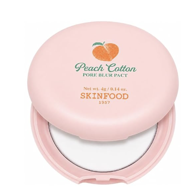 SKINFOOD Peach Cotton Pore Blur Pact Korean pressed setting powder