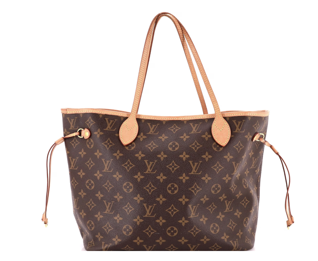 Pre-loved Louis Vuitton Neverfull NM monogram canvas tote in brown with pink interior