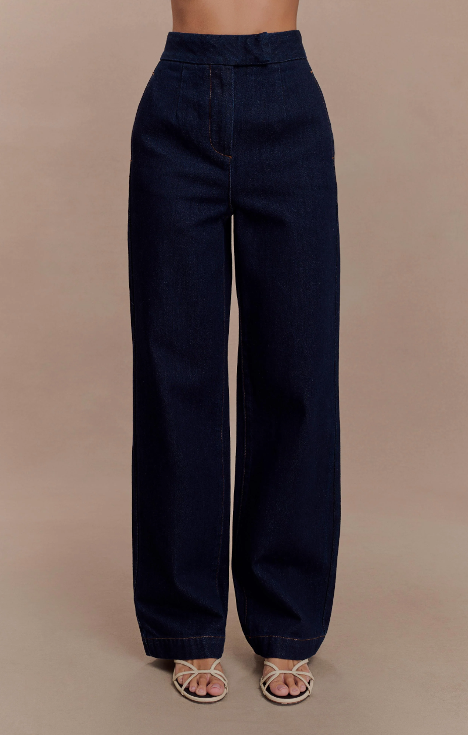 Rayne Wide Leg Denim Jeans - Indigo Blue